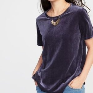 Old Navy Blue Velvet Tee
